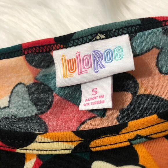 Lularoe Irma Tunic Disney Minnie Mouse Geometric Size S Short Sleeve Multi Color - Picture 3 of 8